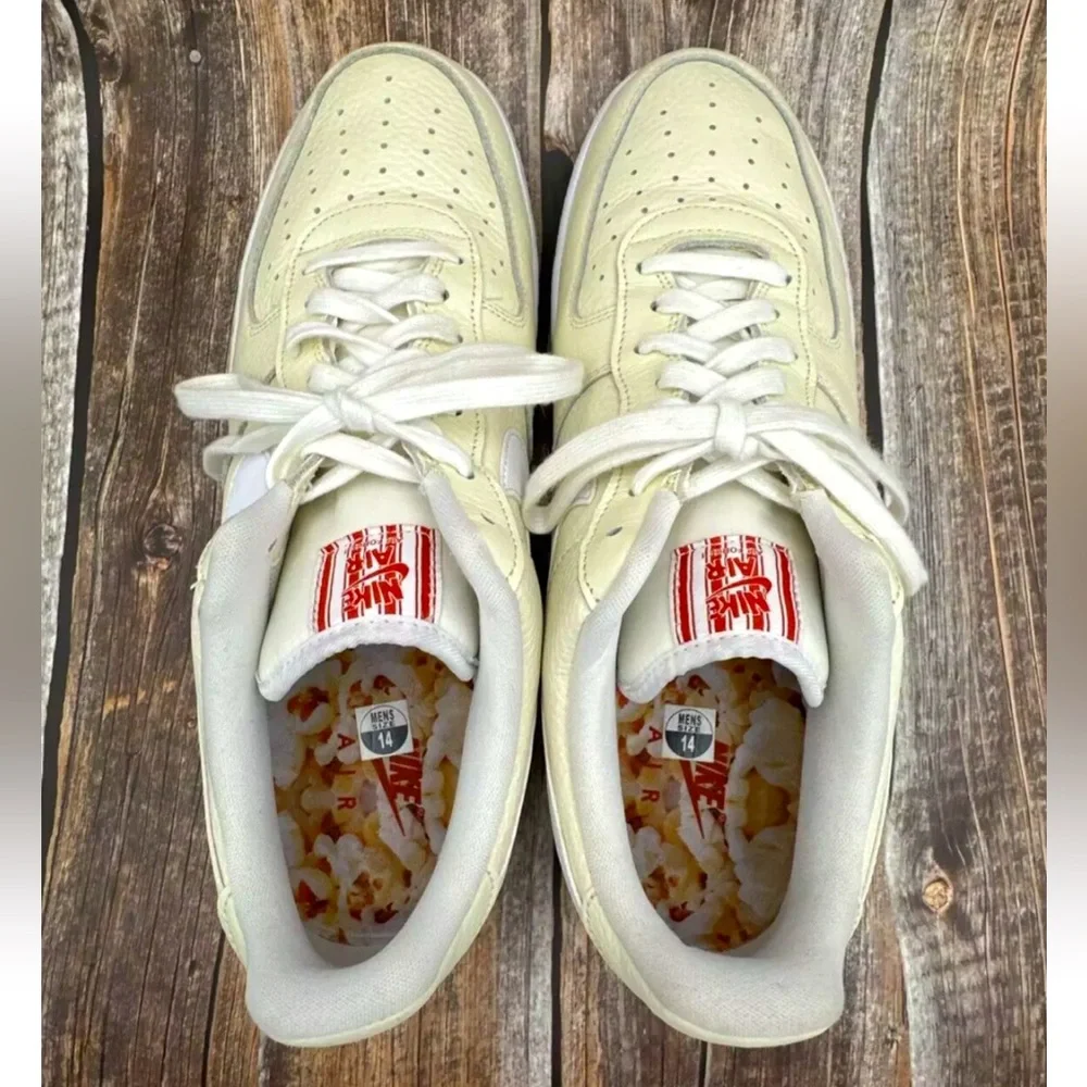Nike Air Force 1 '07 PRM EMB 'Popcorn' Coconut Milk CW2919-100 Men’s Size 14 AF1
